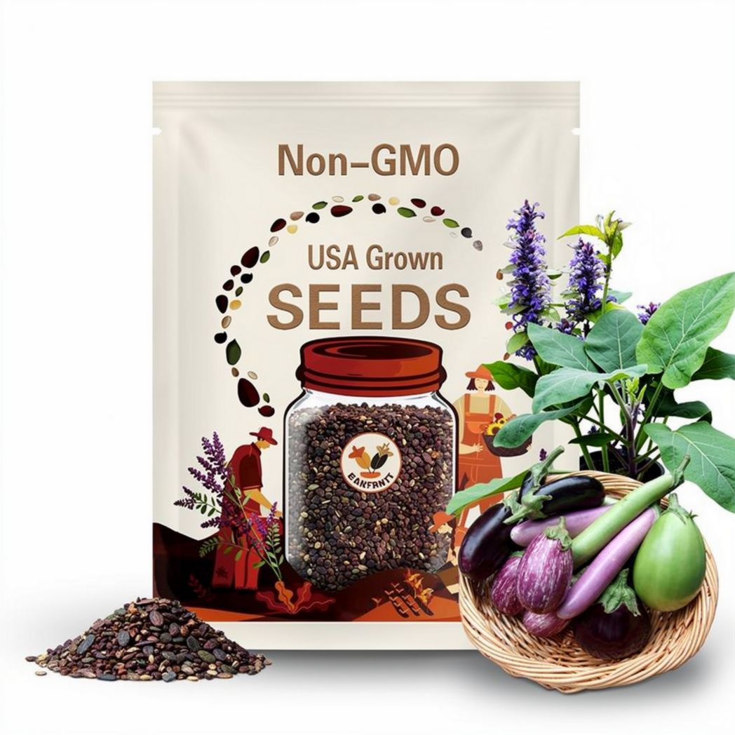 Organic EGGPLANT MIXER Variety Pack Italian Asian Rare Heirloom Non Gmo Seeds