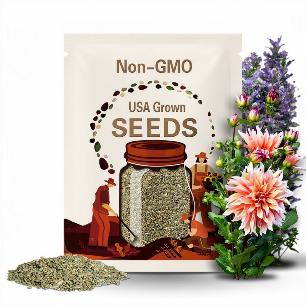 40 Seeds | Labyrinth Dahlia Seeds - Pollinator Friendly- Open Pollinated - Heirloom - Flower Seeds - Mix Seeds to Plant - .#D013
